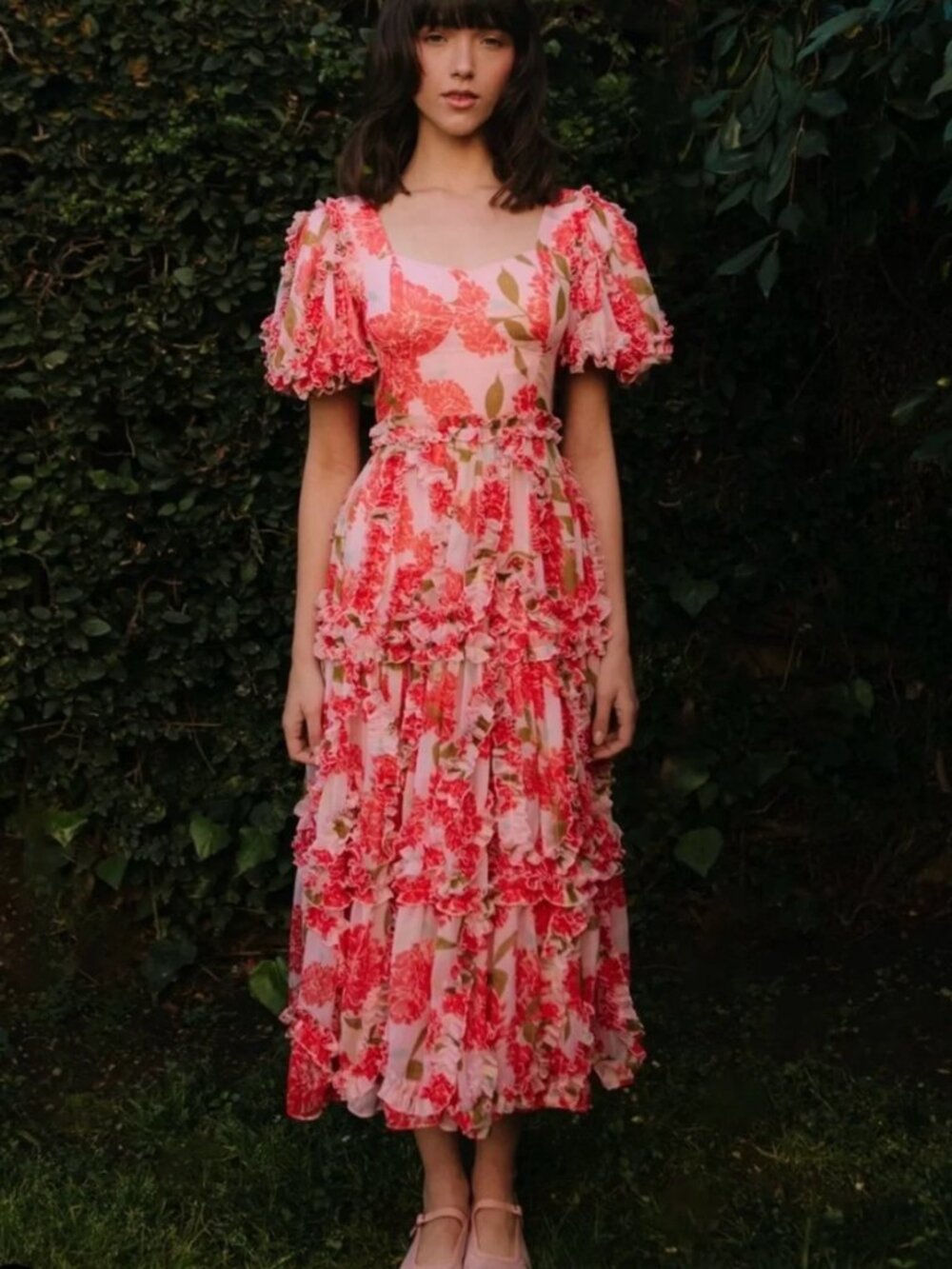 NWT Ivy City Co. Layla Dress in Pink floral, size 12